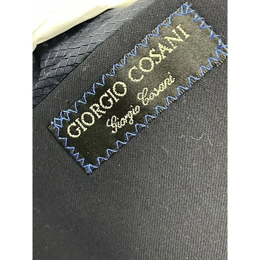 GIORGIO COSANI Suit Jacket Mens 42 L Wool Blue Sport Coat Navy N77